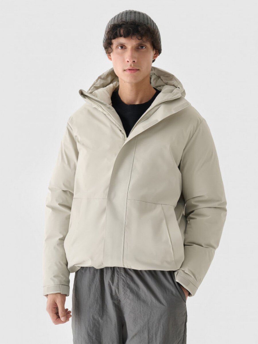 Męska kurtka puchowa pikowana Outhorn OTHWAW24TTJAM0841 - szara