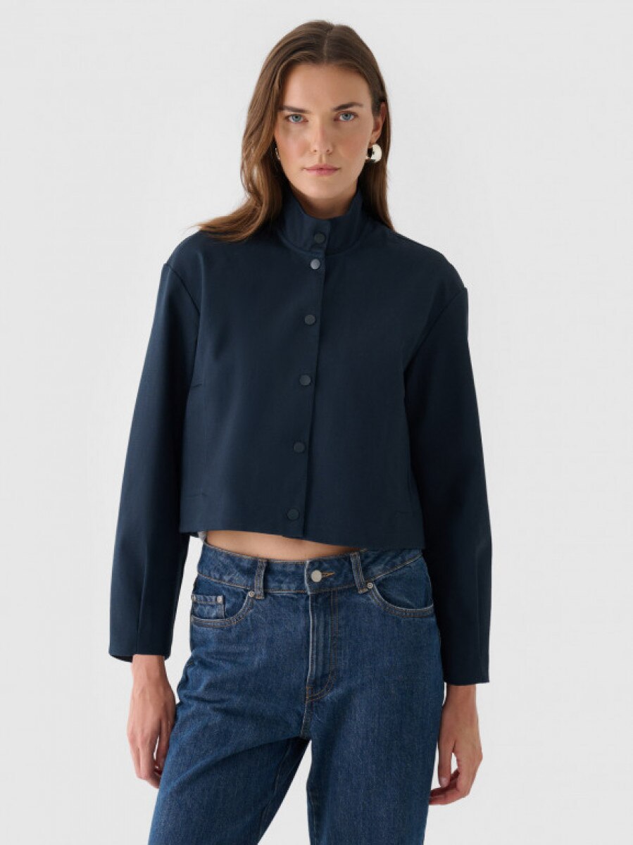 Damska kurtka przejściowa  Outhorn OTHWAW24TJACF218 - granatowa