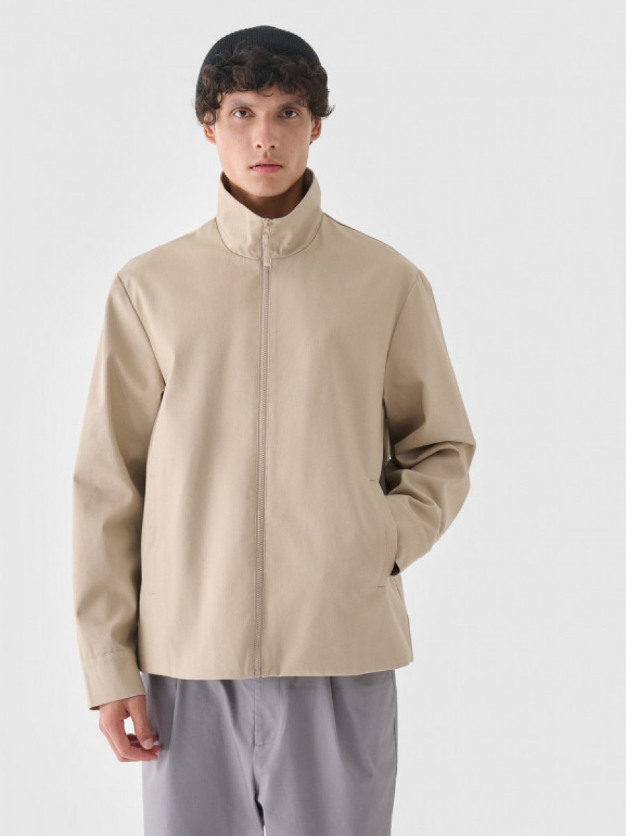 Męska kurtka przejściowa Outhorn OTHWAW24TJACM231 - beżowa