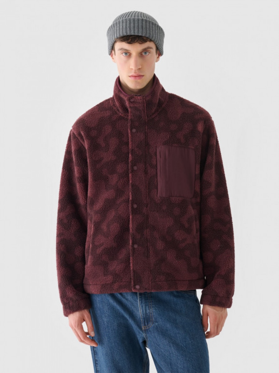 Męski polar sherpa Outhorn OTHWAW24TJACM233 - czerwony