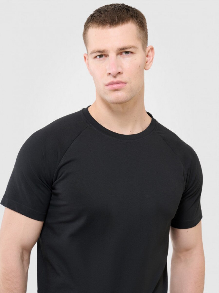 Męski t-shirt basic  Outhorn OTHWAW24TTSHM2378 - czarny