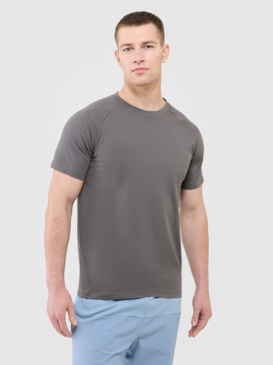 Męski t-shirt basic  Outhorn OTHWAW24TTSHM2378 - szary