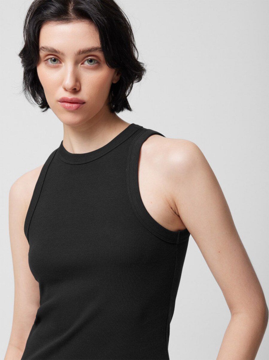 Damski top Outhorn OTHWSS24TSLEF129 - czarny