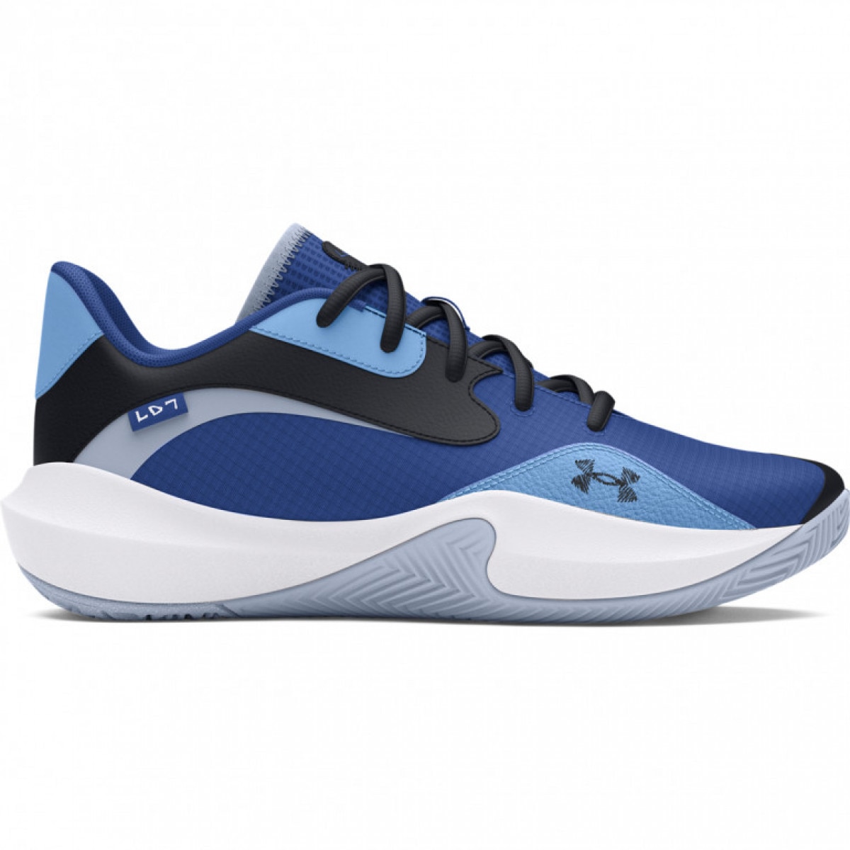 Buty do koszykówki uniseks Under Armour UA Lockdown 7 Low - niebieskie