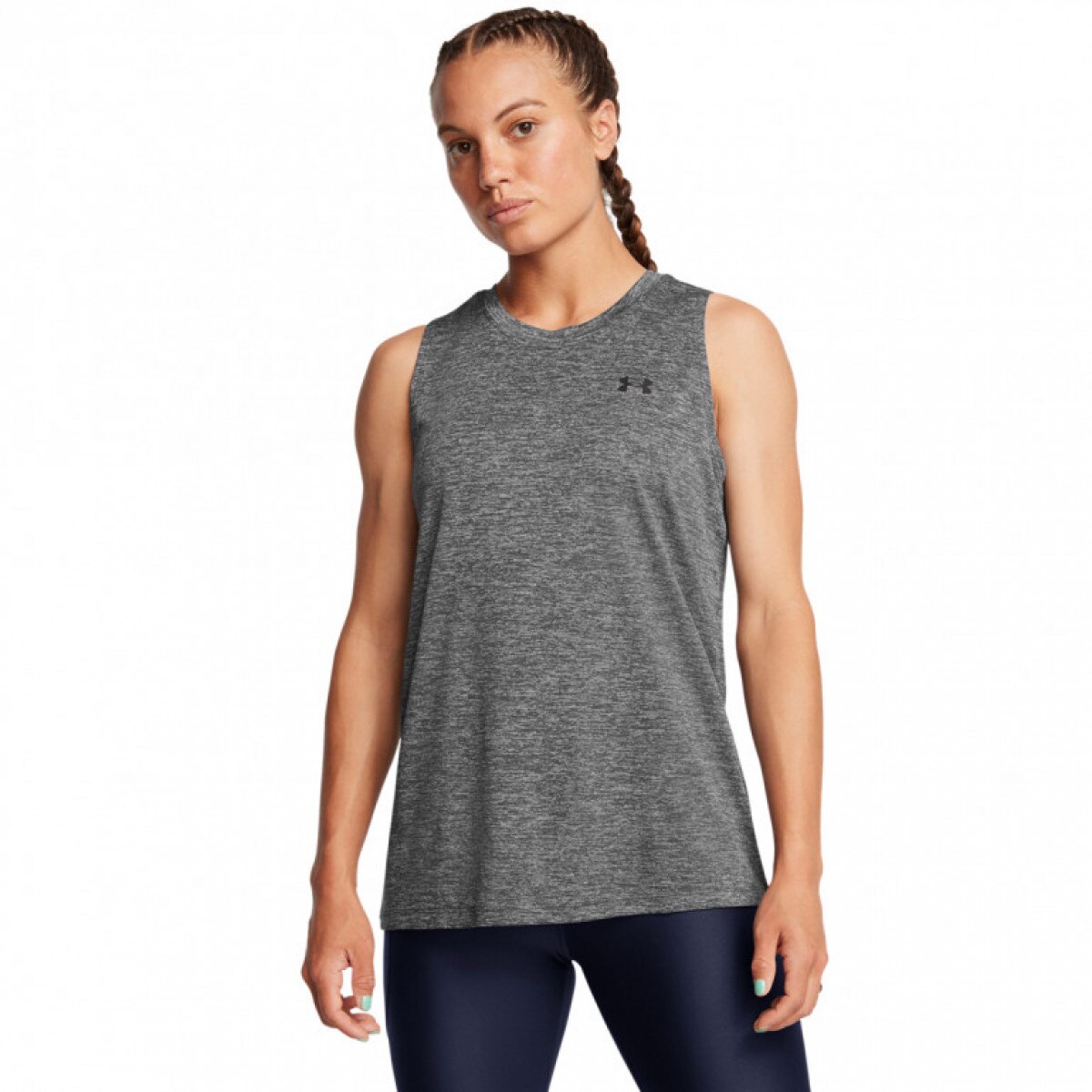Damski top treningowy Under Armour Tech Tank Twist - szary