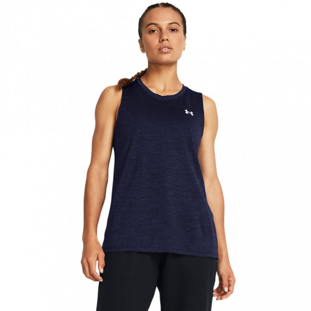 Damski top treningowy Under Armour Tech Tank Twist - granatowy