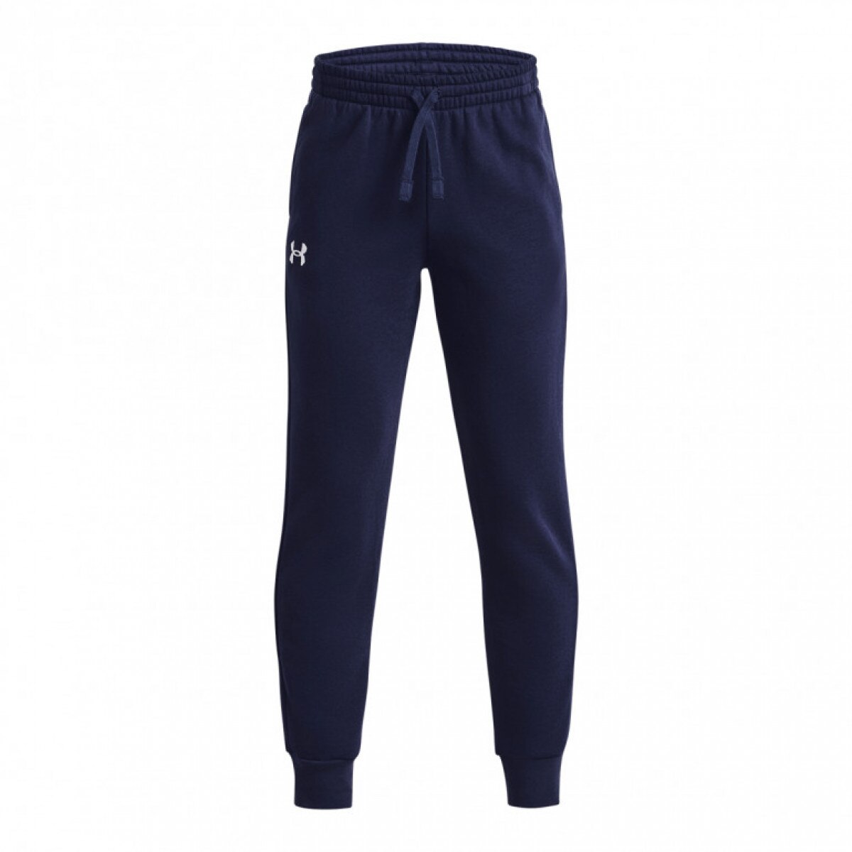 Chłopięce spodnie dresowe Under Armour UA Rival Fleece Joggers - granatowe