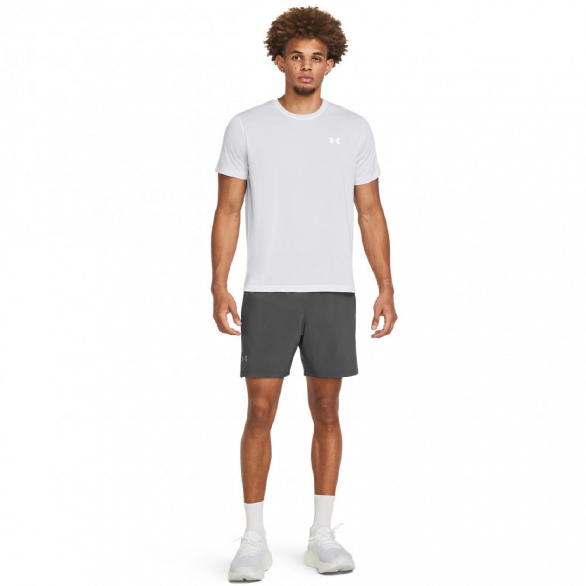 Męskie spodenki treningowe Under Armour UA Launch Pro 2n1 7\'\' Shorts - szare