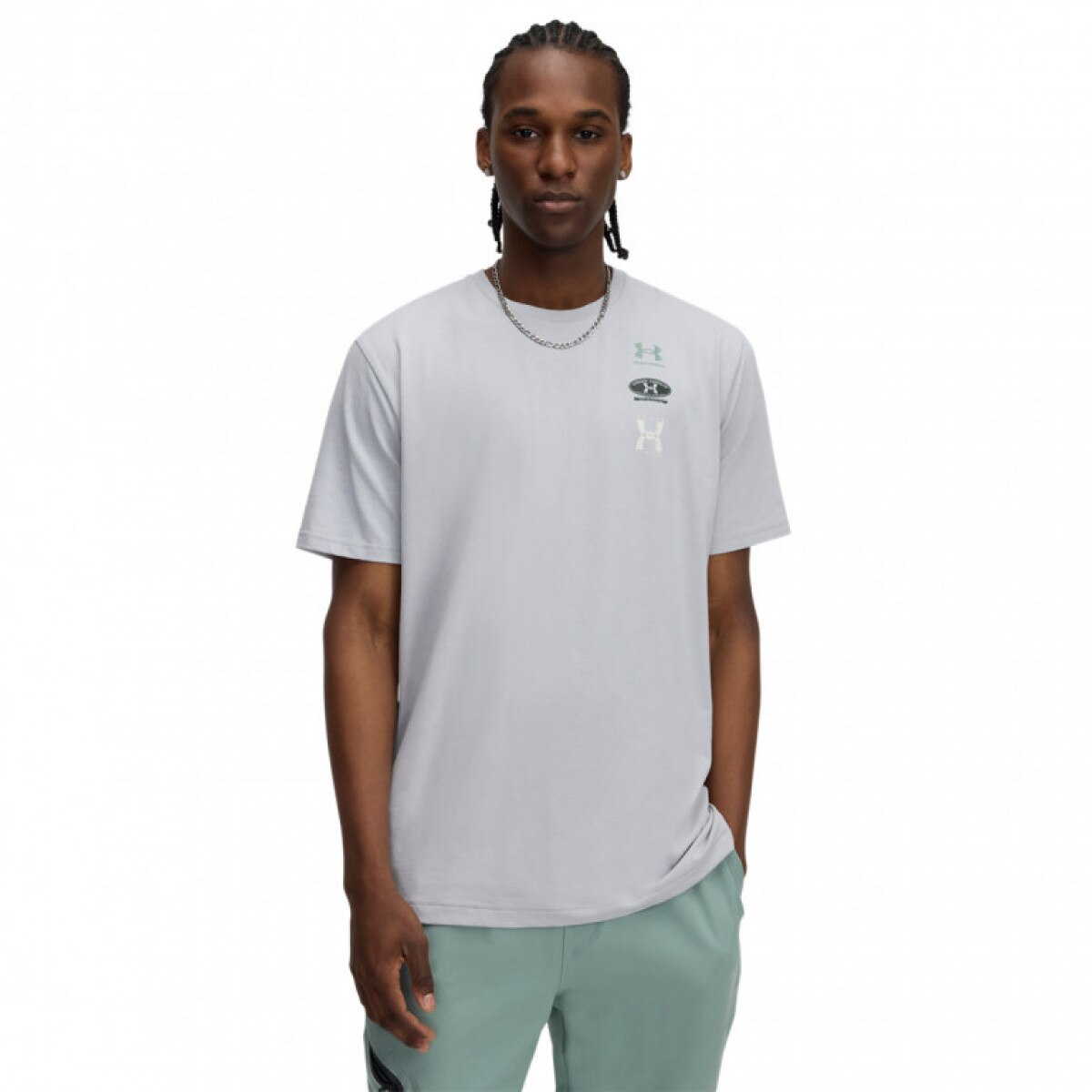 Męski t-shirt z nadrukiem Under Armour UA Evol Logo - szary