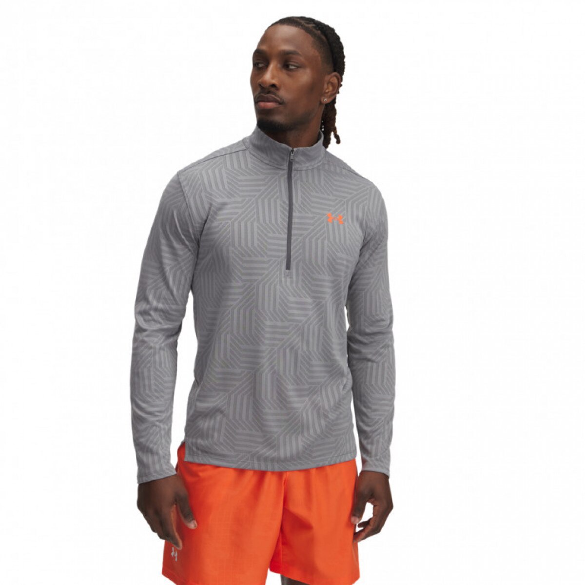 Męski longsleeve treningowy Under Armour UA Tech Vent GTessa 1/2 Zip - szary