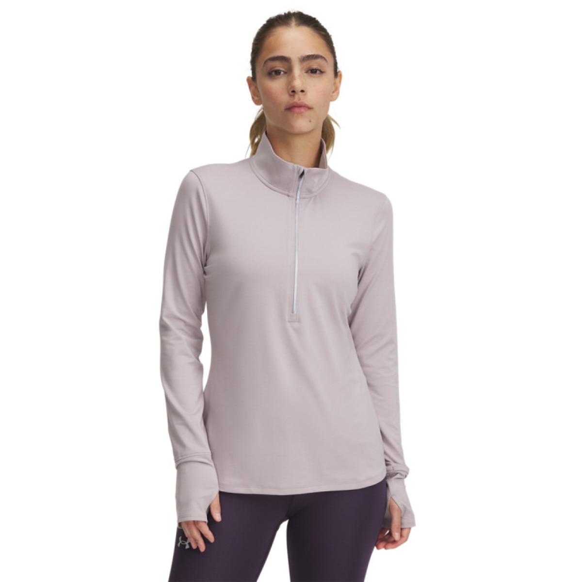 Damska bluza do biegania nierozpinana bez kaptura Under Armour UA Launch Pro Half Zip - beżowa