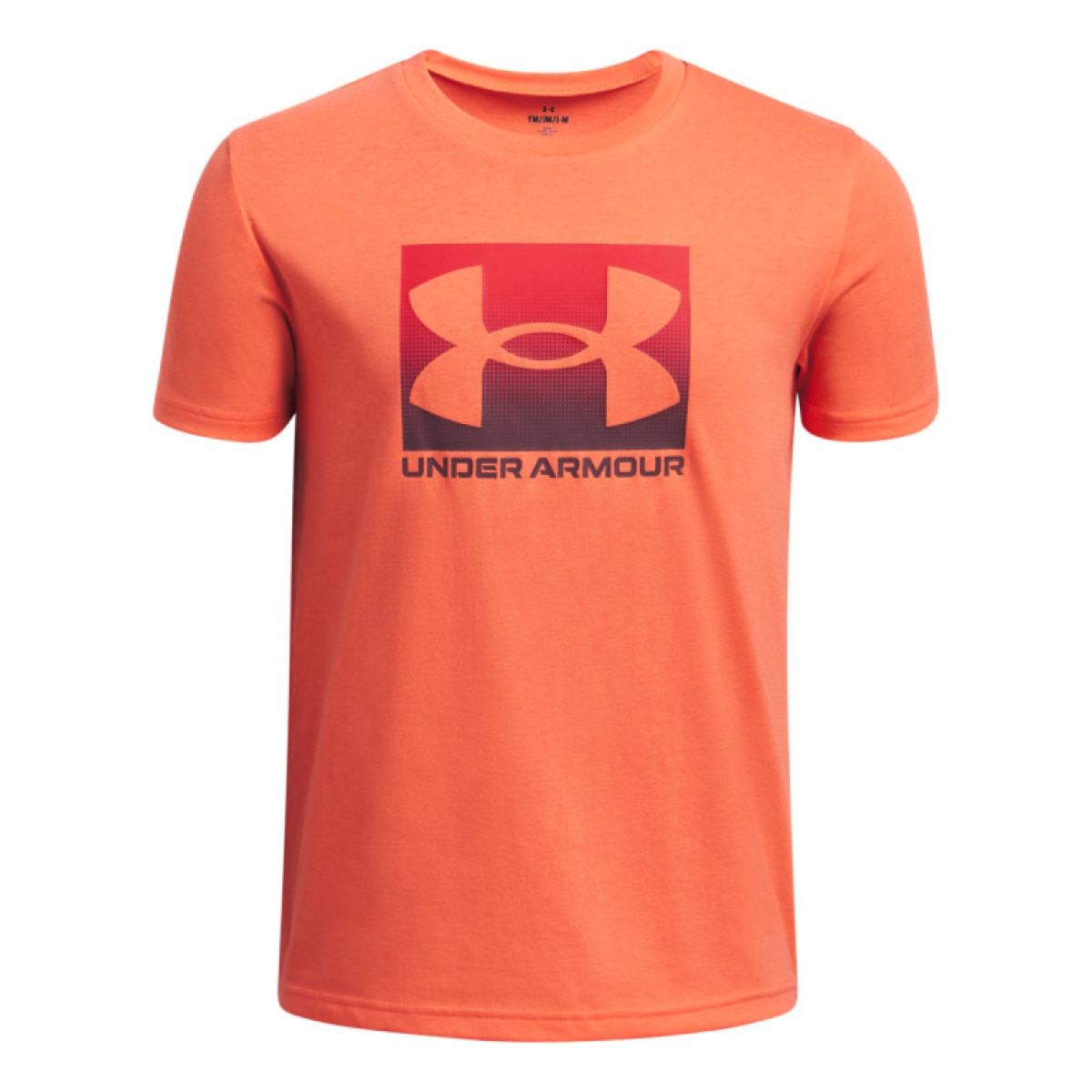 Chłopięcy t-shirt z nadrukiem Under Armour UA Boxed Sports - czerwona