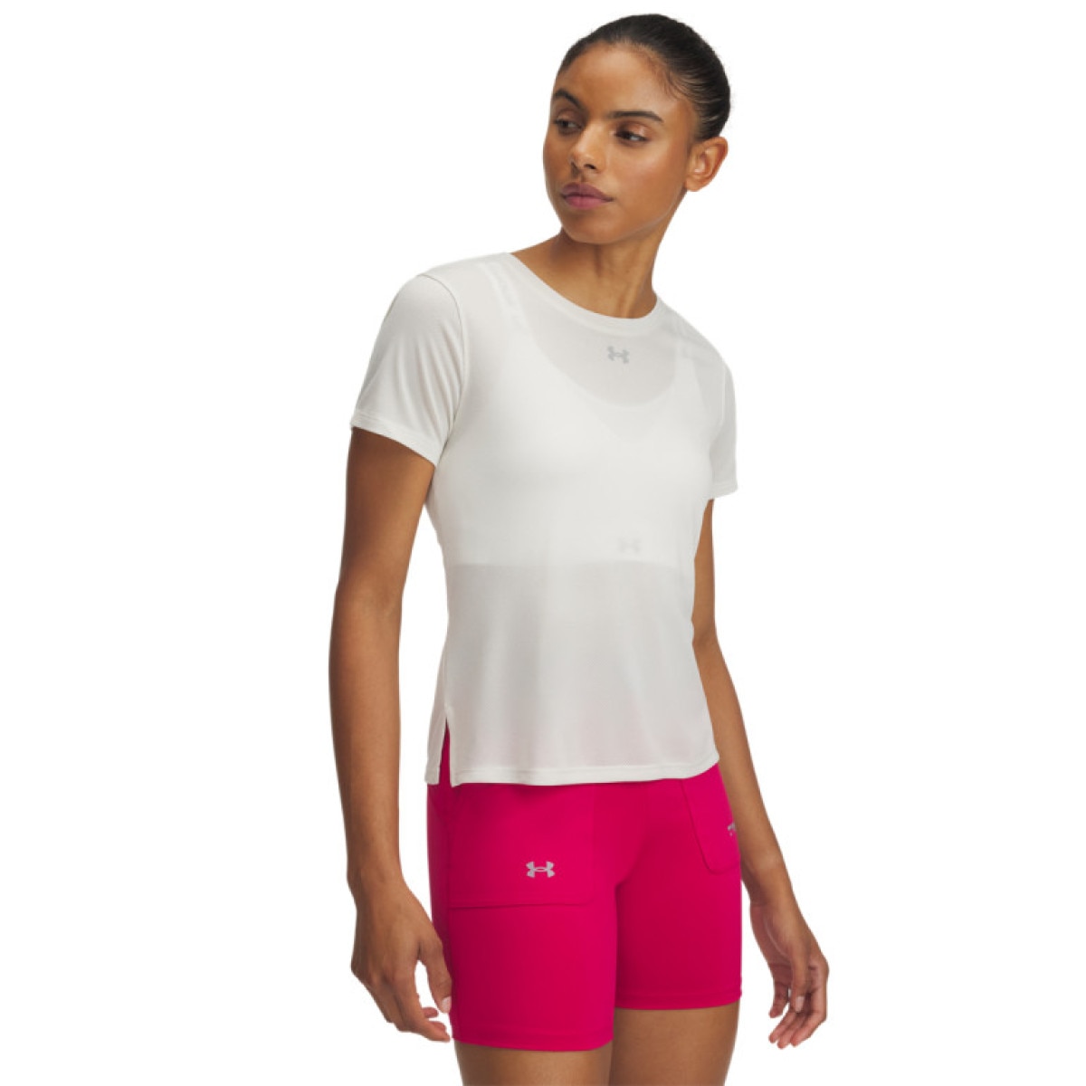 Damska koszulka do biegania Under Armour UA Trail Run SS - biała