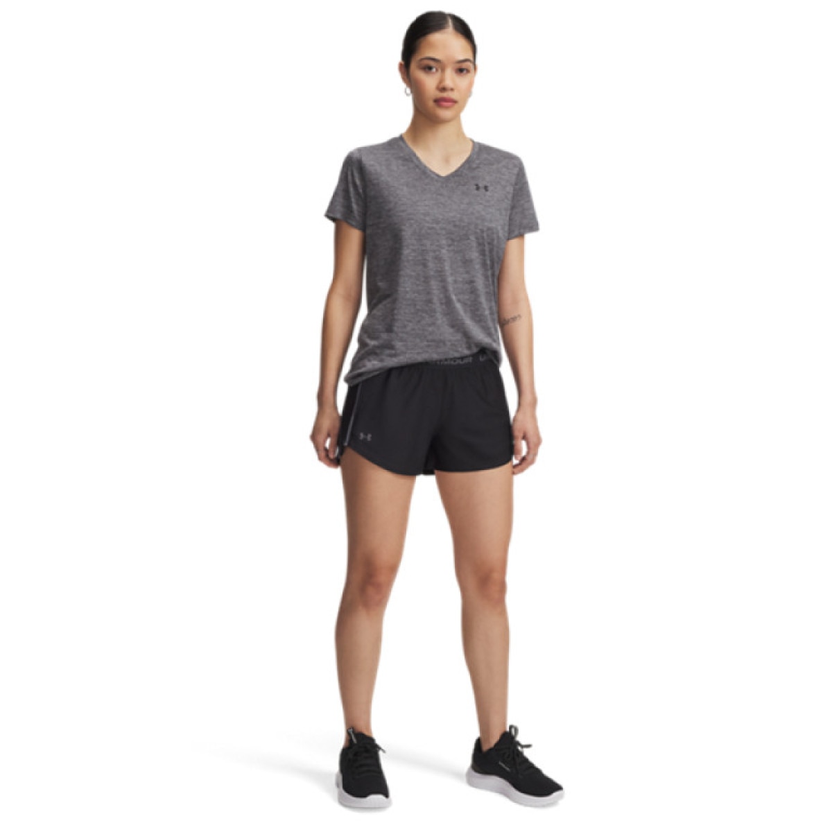 Damskie spodnie treningowe Under Armour Tech Play Up Shorts - czarne
