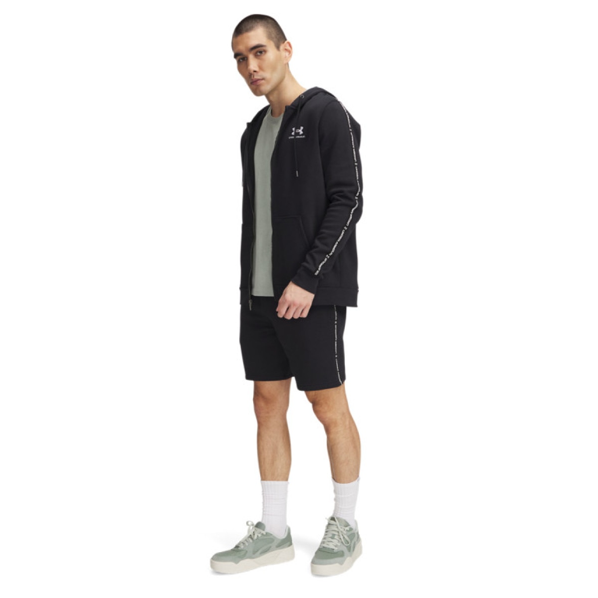 Męskie spodenki dresowe Under Armour UA Icon Fleece Short Taping - czarne