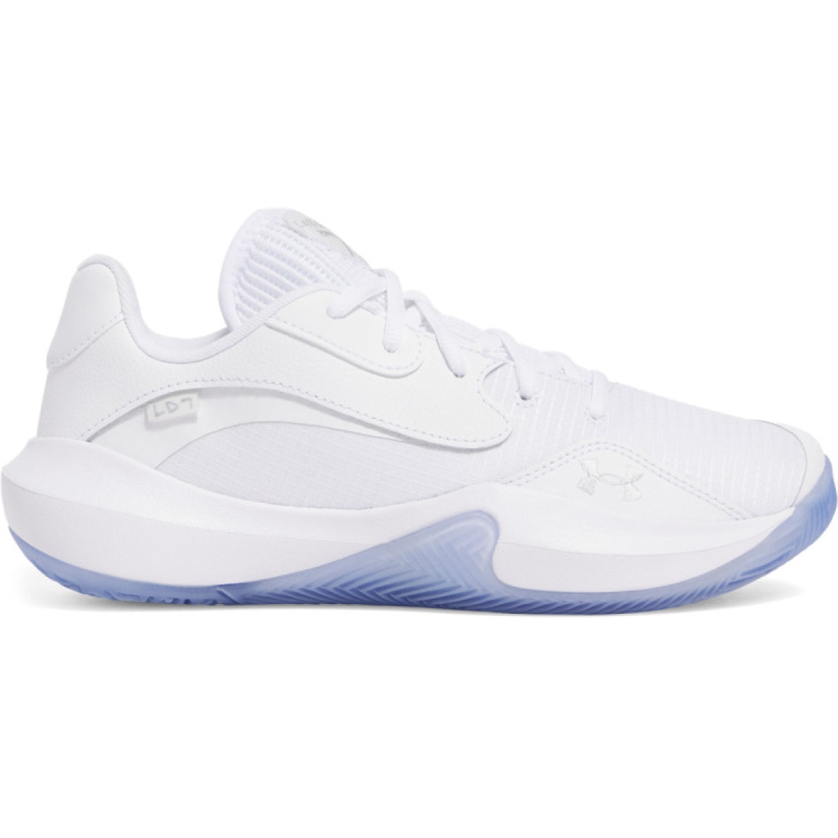 Buty do koszykówki uniseks Under Armour UA Lockdown 7 Low - białe