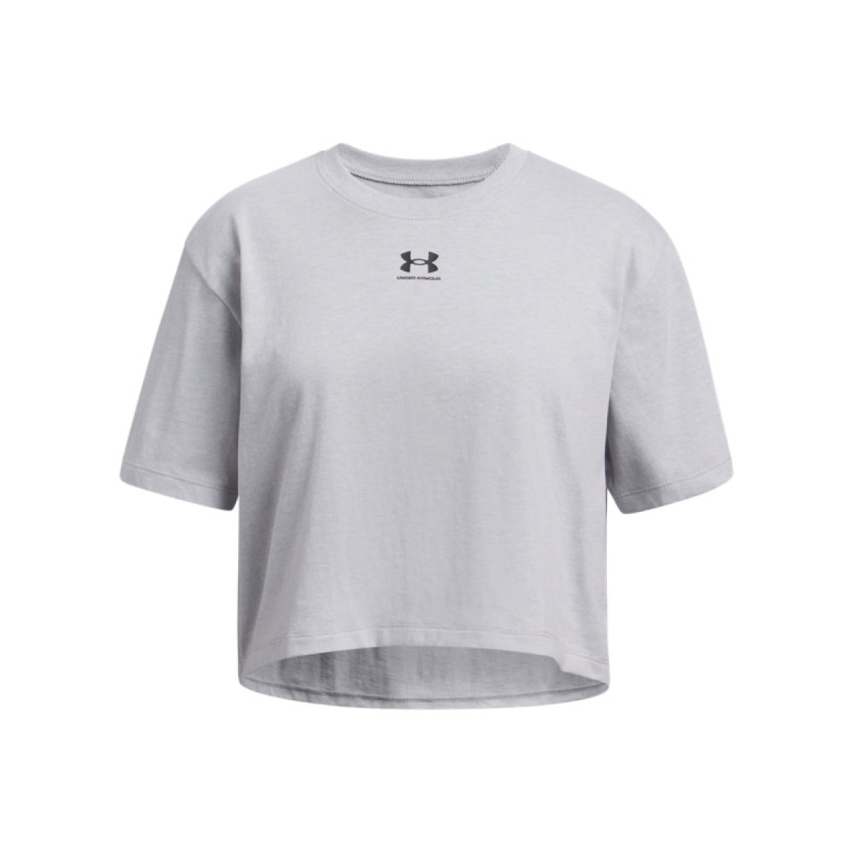 Dziewczęca koszulka oversize Under Armour UA Rival SS - szara