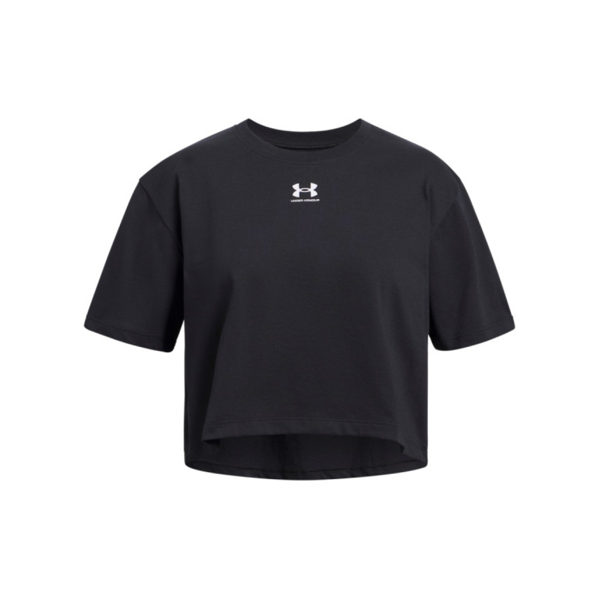 Dziewczęca koszulka oversize Under Armour UA Rival SS - czarna