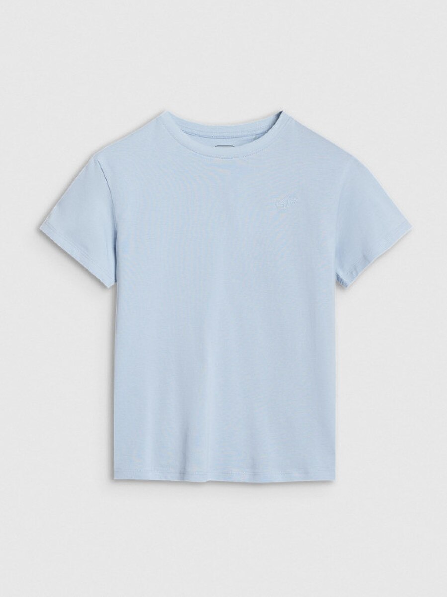 Chłopięcy t-shirt oversize 4F 4FJWSS25TTSHM2324 - niebieski