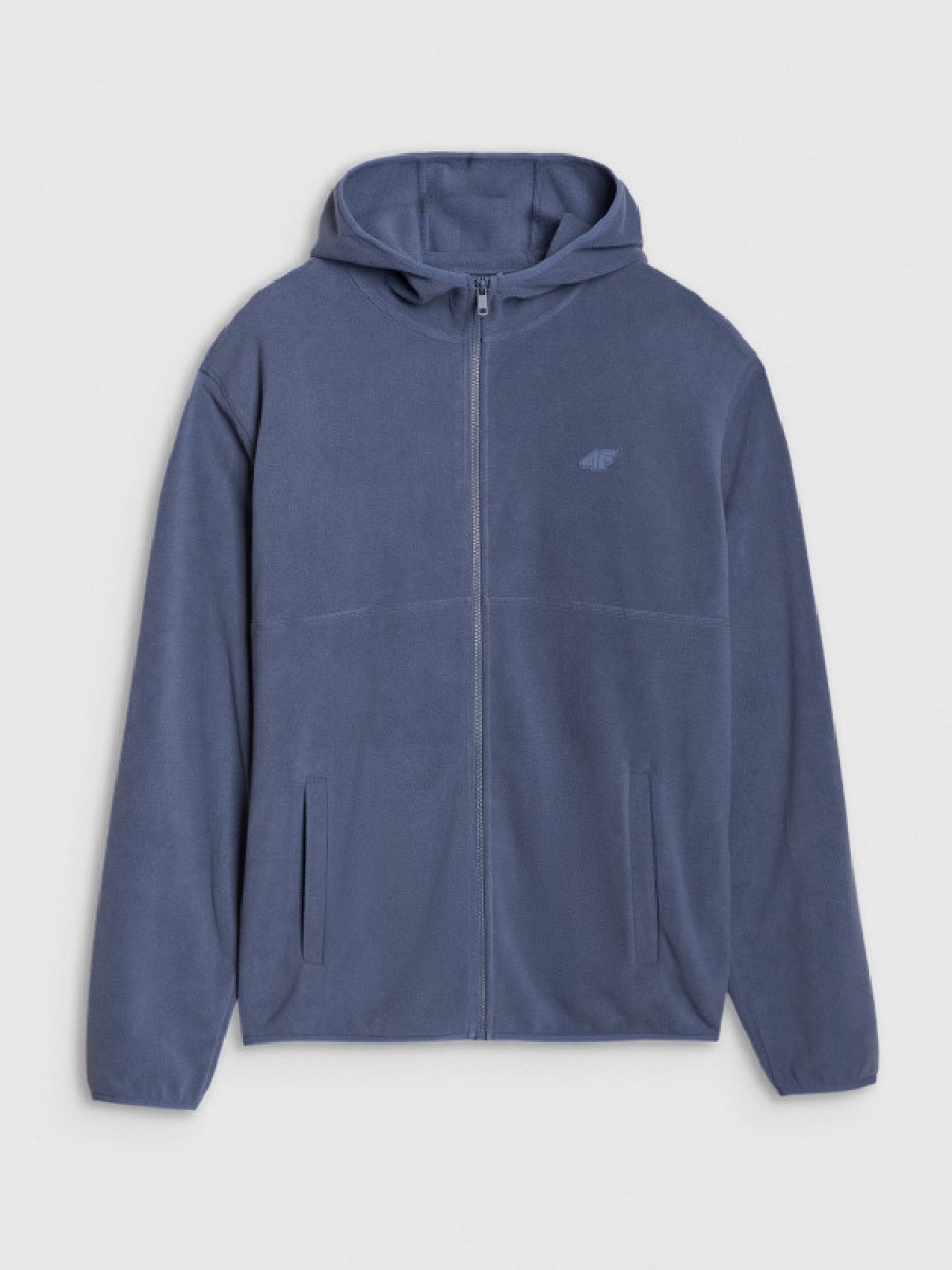 Polar regular z kapturem męski 4F 4FWSS25TFLEM321 - granatowy