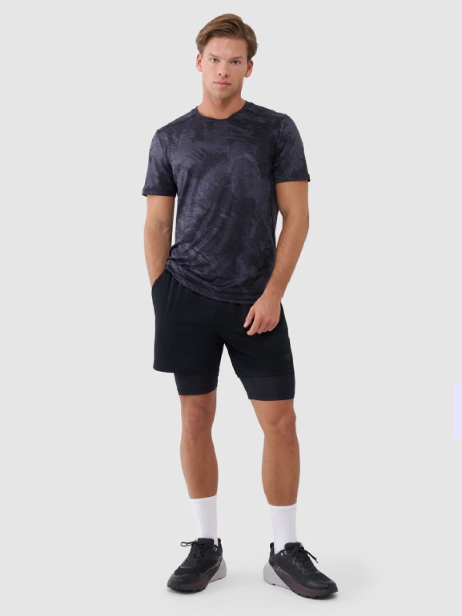 Męskie spodenki treningowe 4F 4FWSS25TFSHM0866 - czarne