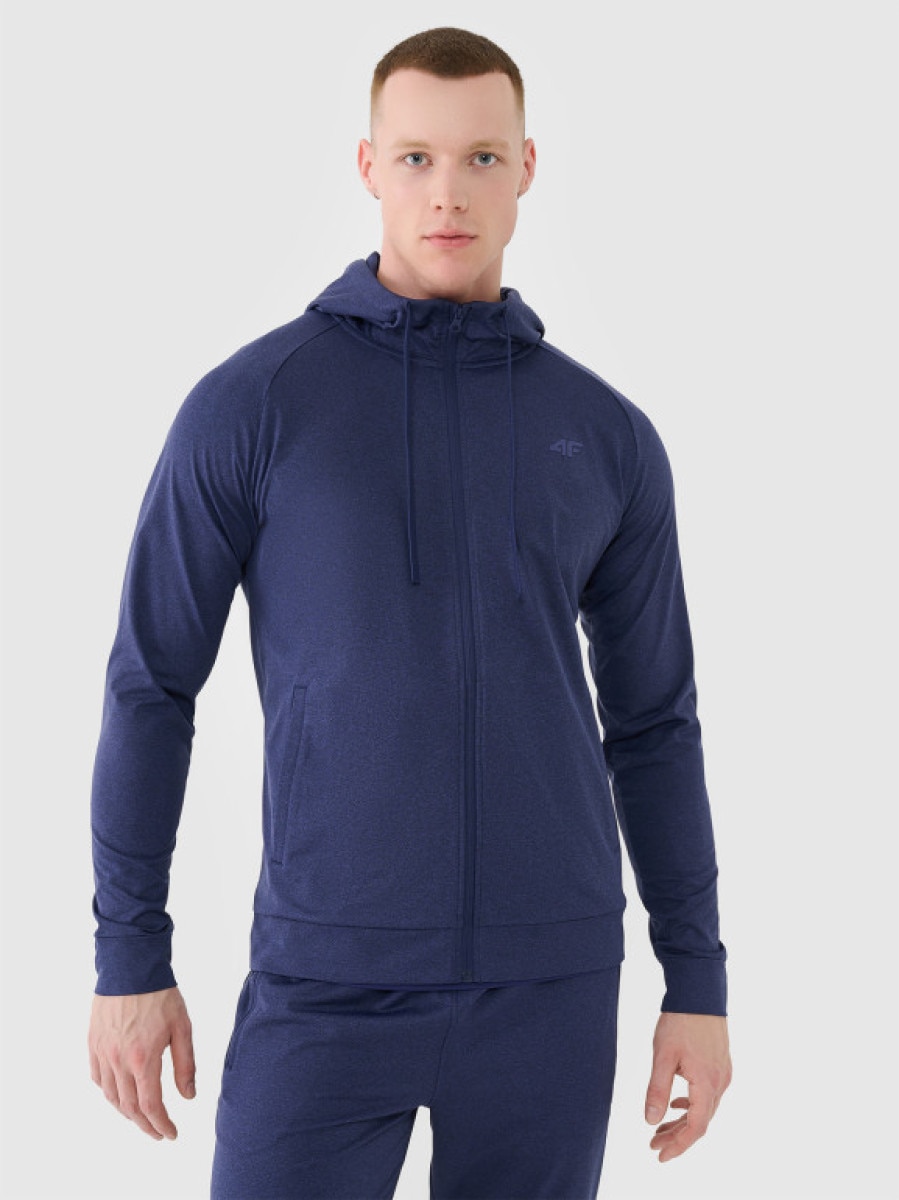 Męska bluza treningowa 4F 4FWSS25TFSWM51 - grananatowa