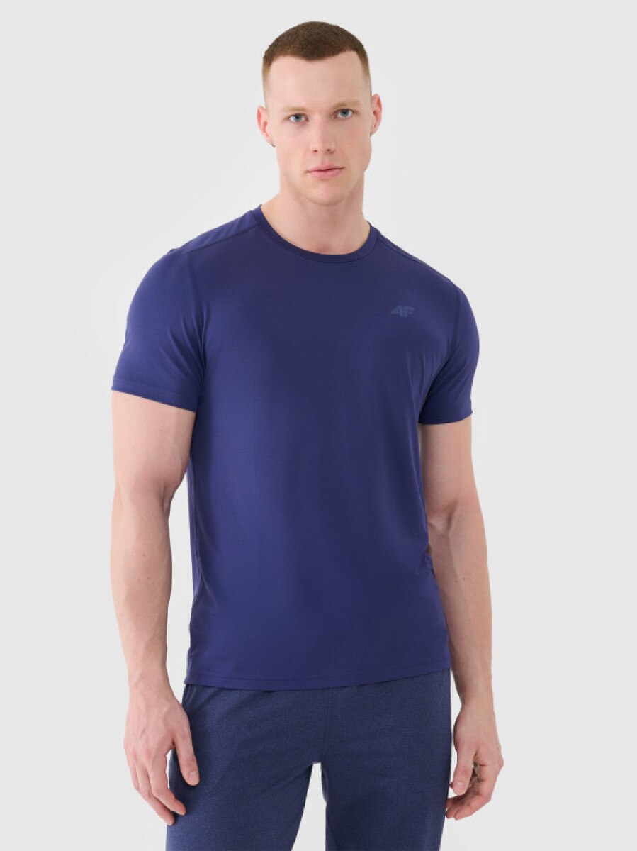 Męska koszulka treningowa 4F 4FWSS25TFTSM1343 - granatowa