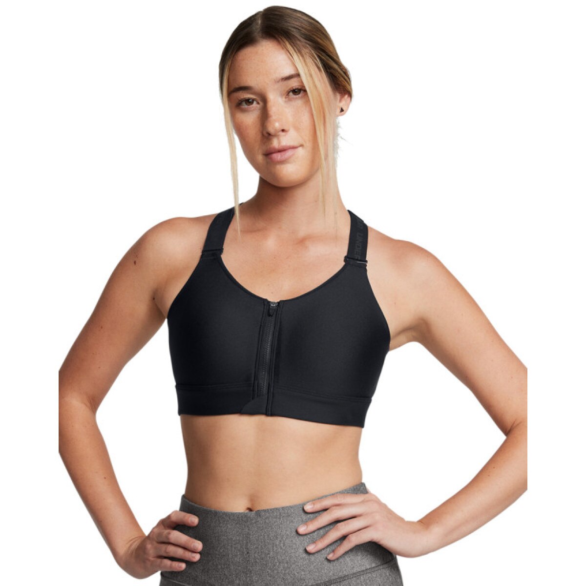 Biustonosz treningowy Under Armour UA Infinity High Zip 2.0 Bra - czarny