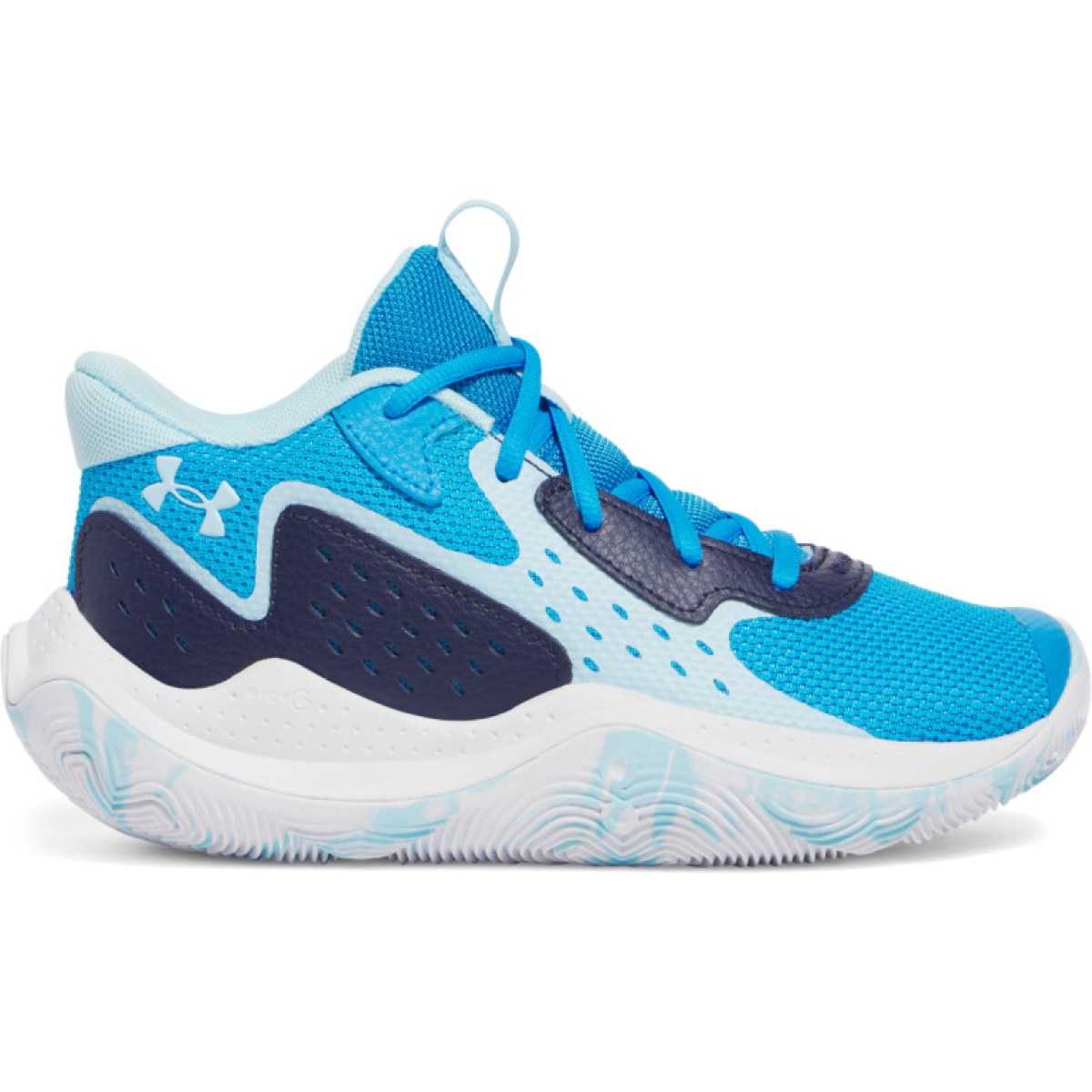 Dziecięce buty do koszykówki Under Armour UA GS JET \'23 - niebieskie