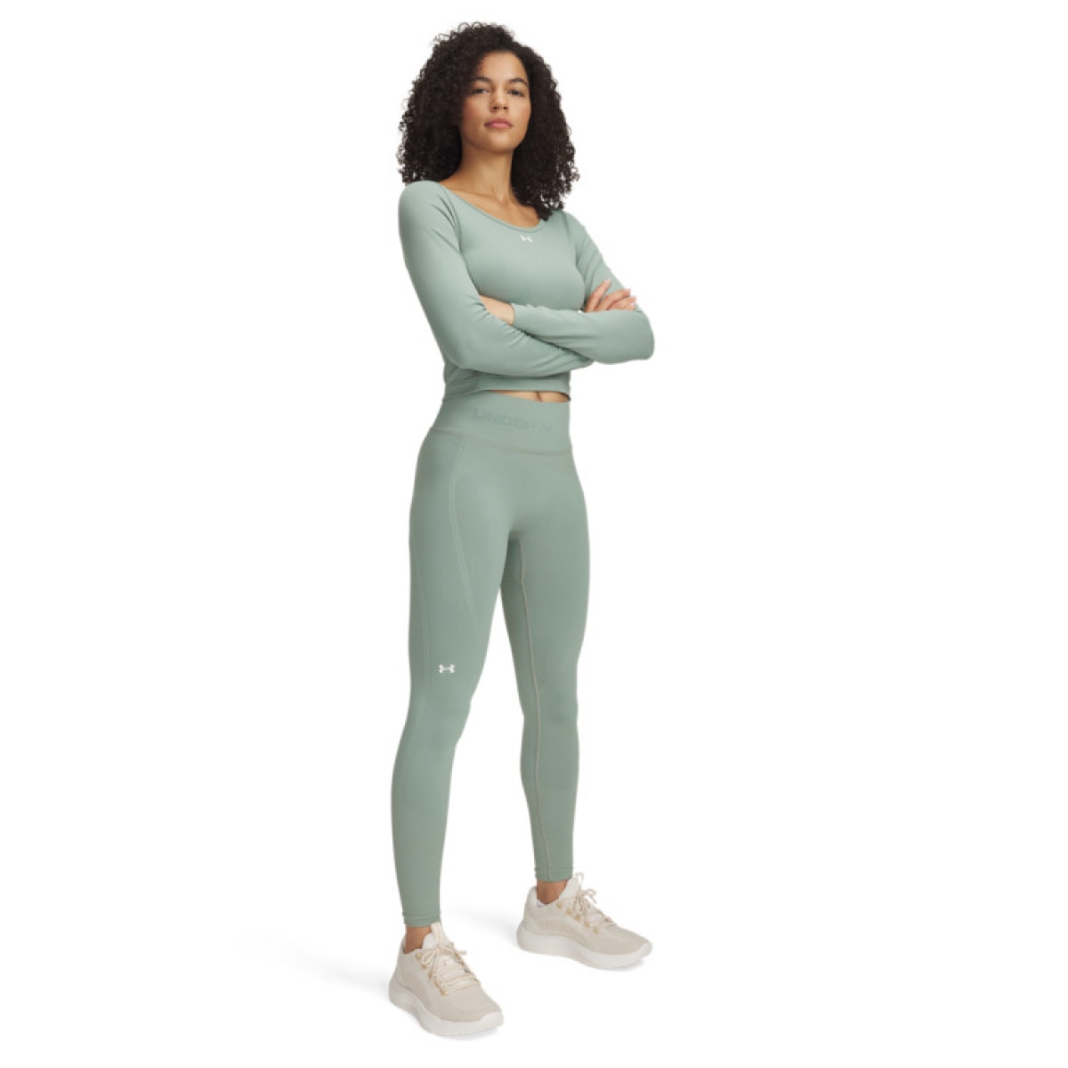 Damskie legginsy treningowe Under Armour UA Vanish Seamless Legging - zielone