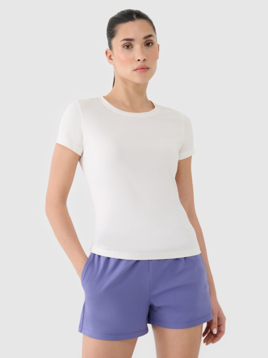 Damska koszulka treningowa 4F 4FRSS25TFTSF1235 - biała