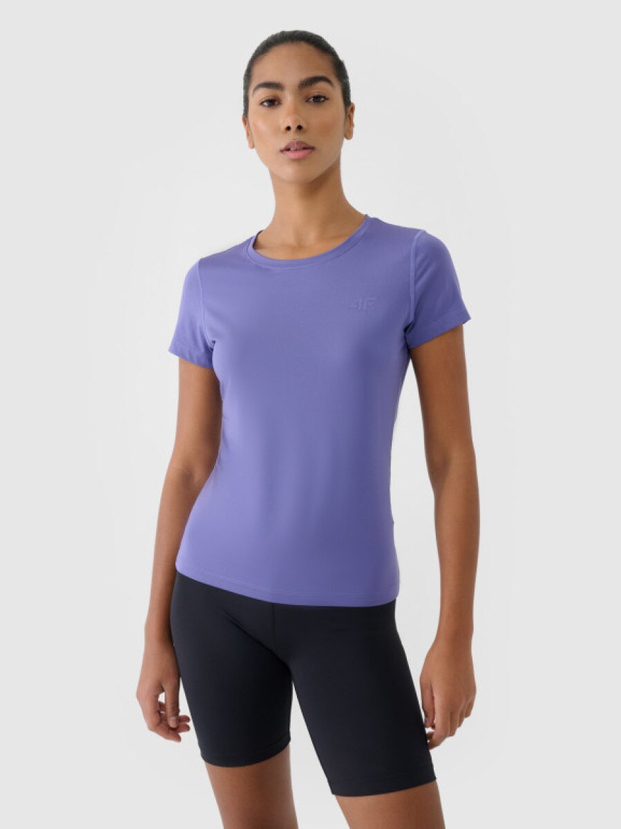 Damska koszulka treningowa 4F 4FRSS25TFTSF1235 - niebieska