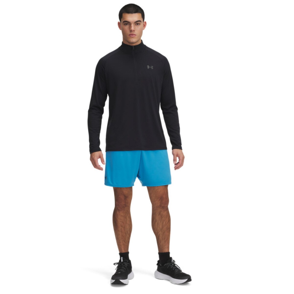 Męskie spodenki treningowe Under Armour UA Tech Woven Emboss Short - niebieskie