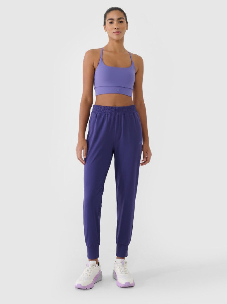 Damskie spodnie treningowe 4F 4FRSS25TFTRF0789 - niebieskie