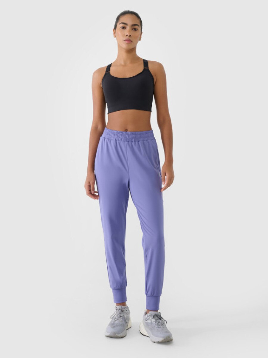 Damskie spodnie treningowe 4F 4FRSS25TFTRF0789 - niebieskie