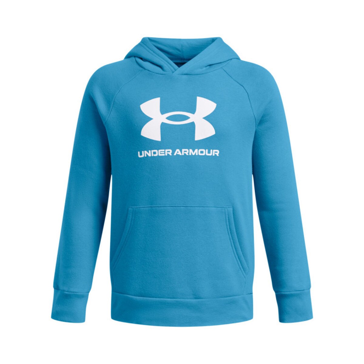 Chłopięca bluza dresowa nierozpinana z kapturem Under Armour UA Rival Fleece BL Hoodie - niebieska