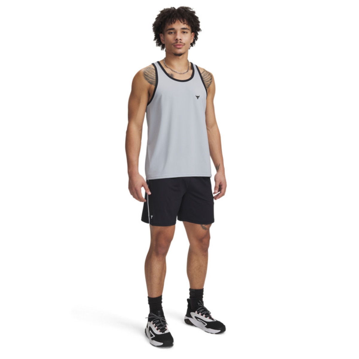 Męskie spodenki treningowe Under Armour Project Rock Mesh Short - czarne