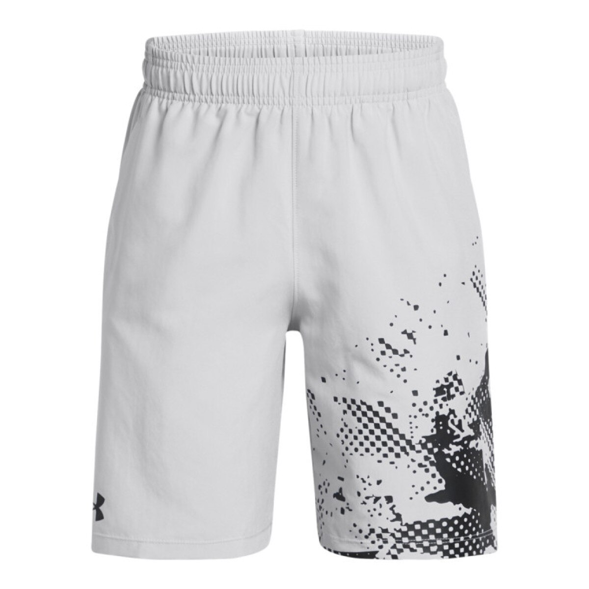 Chłopięce spodenki treningowe Under Armour UA Tech Woven Graphic Short - białe