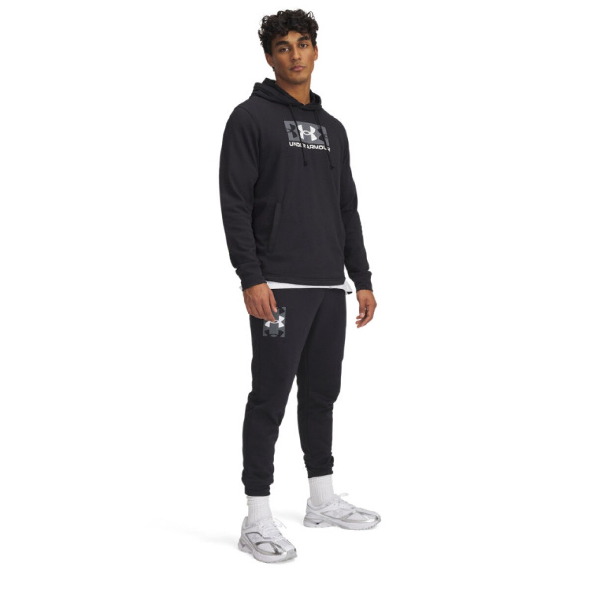 Męskie spodnie dresowe Under Armour UA Rival Terry Logo Jogger - czarne