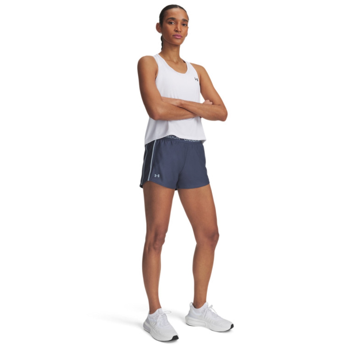 Damskie spodnie treningowe Under Armour Tech Play Up Shorts - granatowe