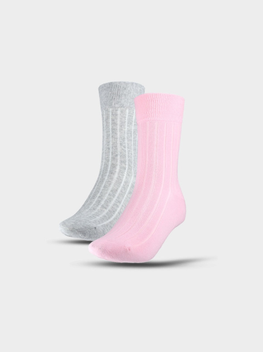 Damskie skarpetki casual (2-pack) 4F 4FWSS25USOCF375 - multikolor