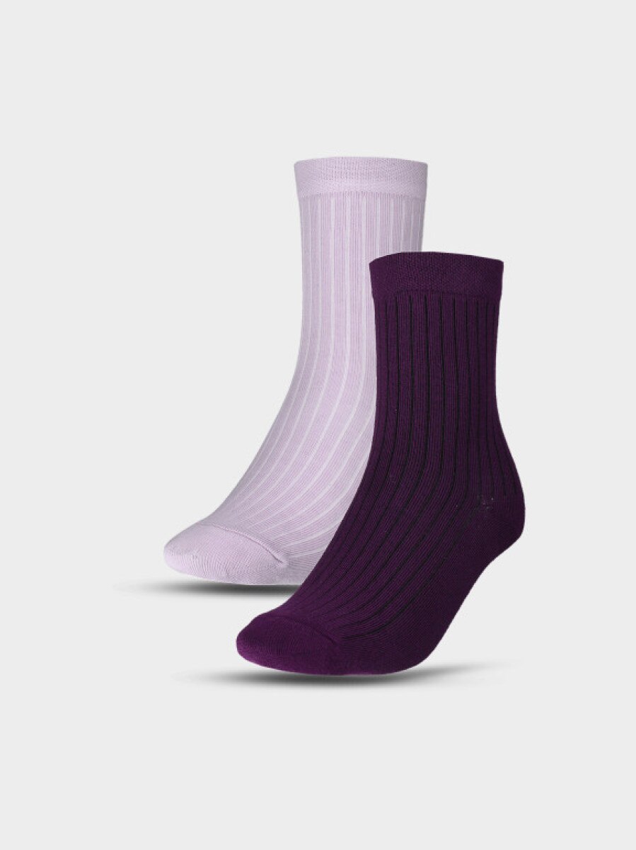 Damskie skarpetki casual (2-pack) 4F 4FWSS25USOCF375 - multikolor