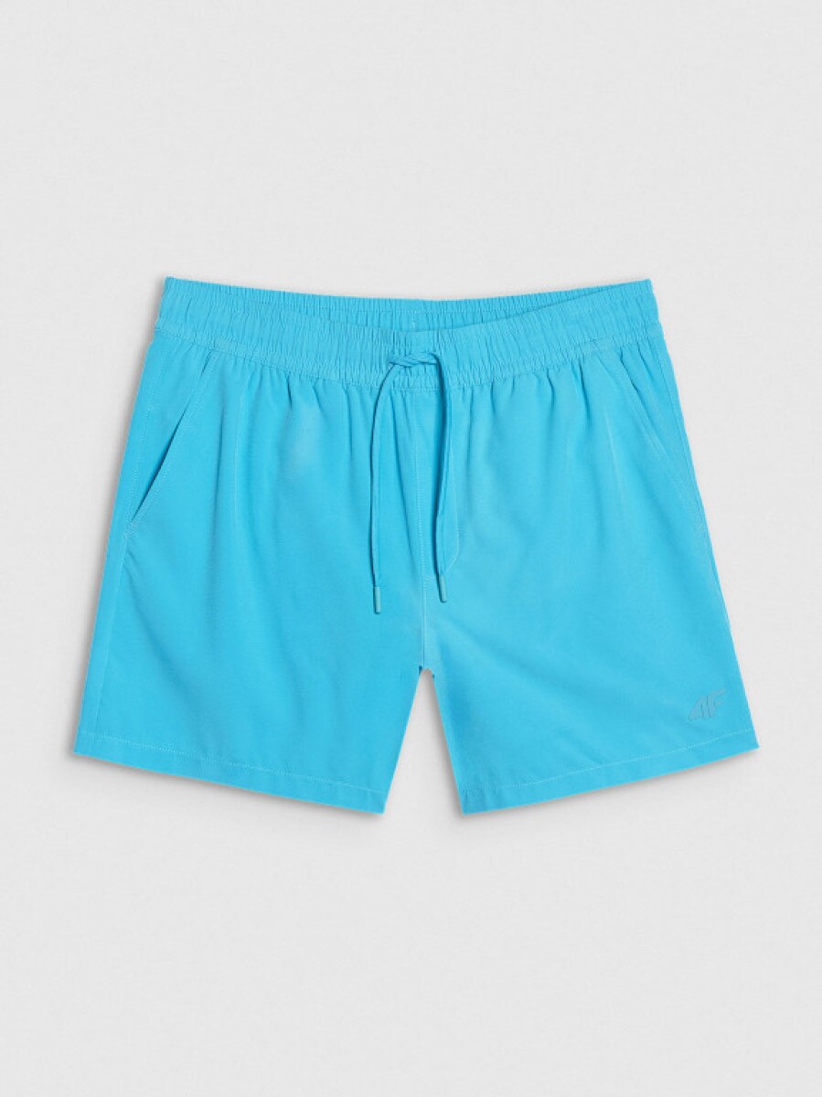 Męskie spodenki plażowe 4F 4FWSS25UBDSM134 - turkusowe