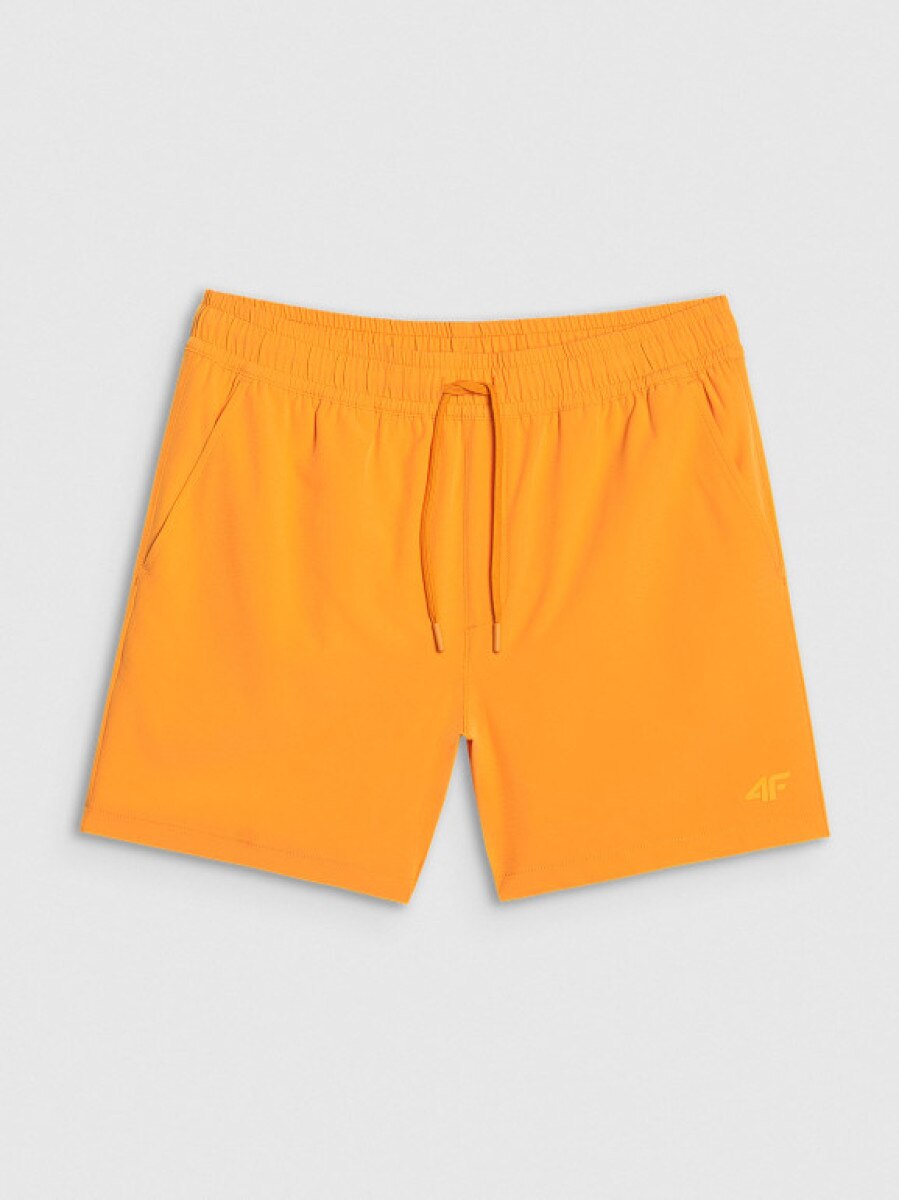 Męskie spodenki plażowe 4F 4FWSS25UBDSM134 - turkusowe
