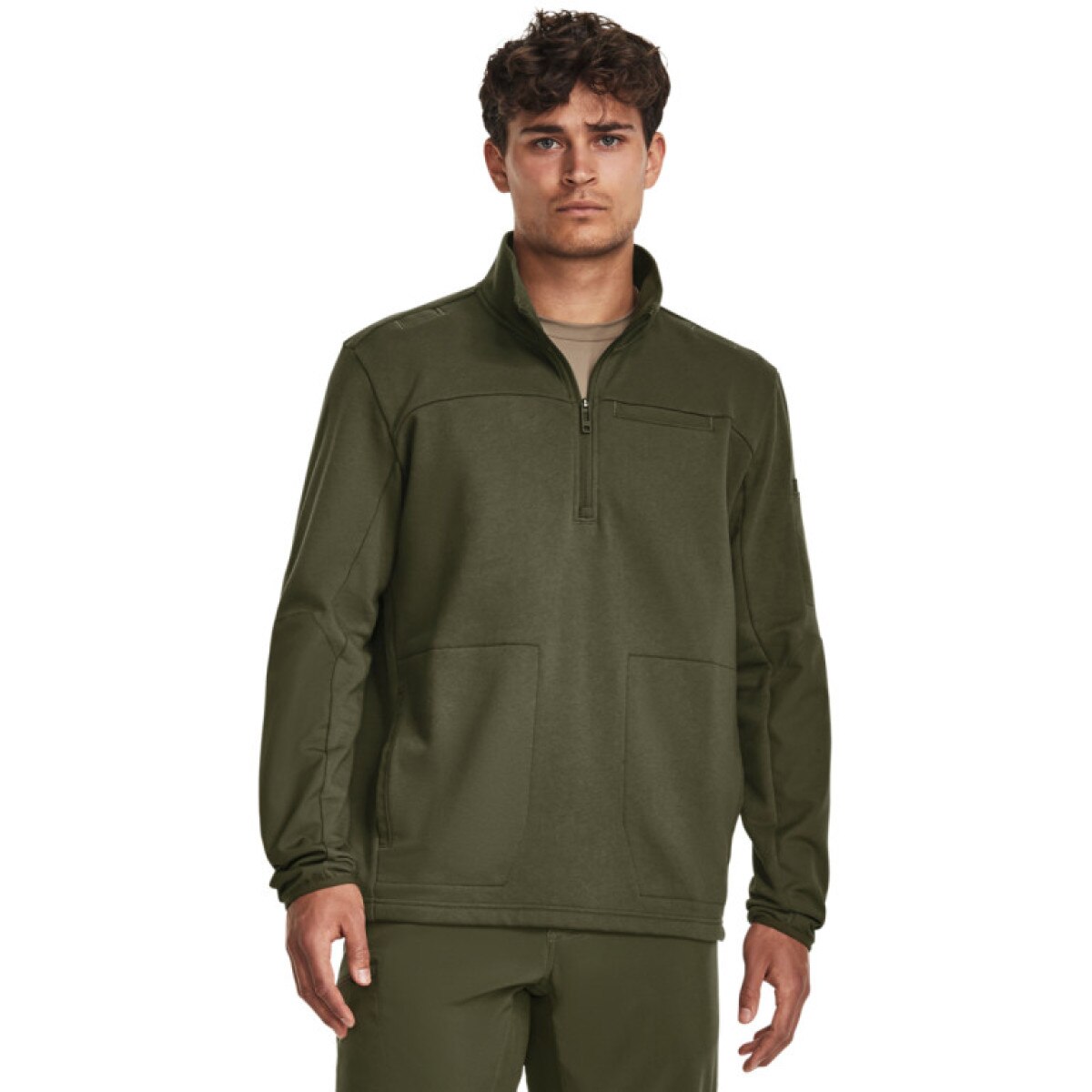 Męska bluza taktyczna Under Armour Tac Rival Job Fleece - khaki