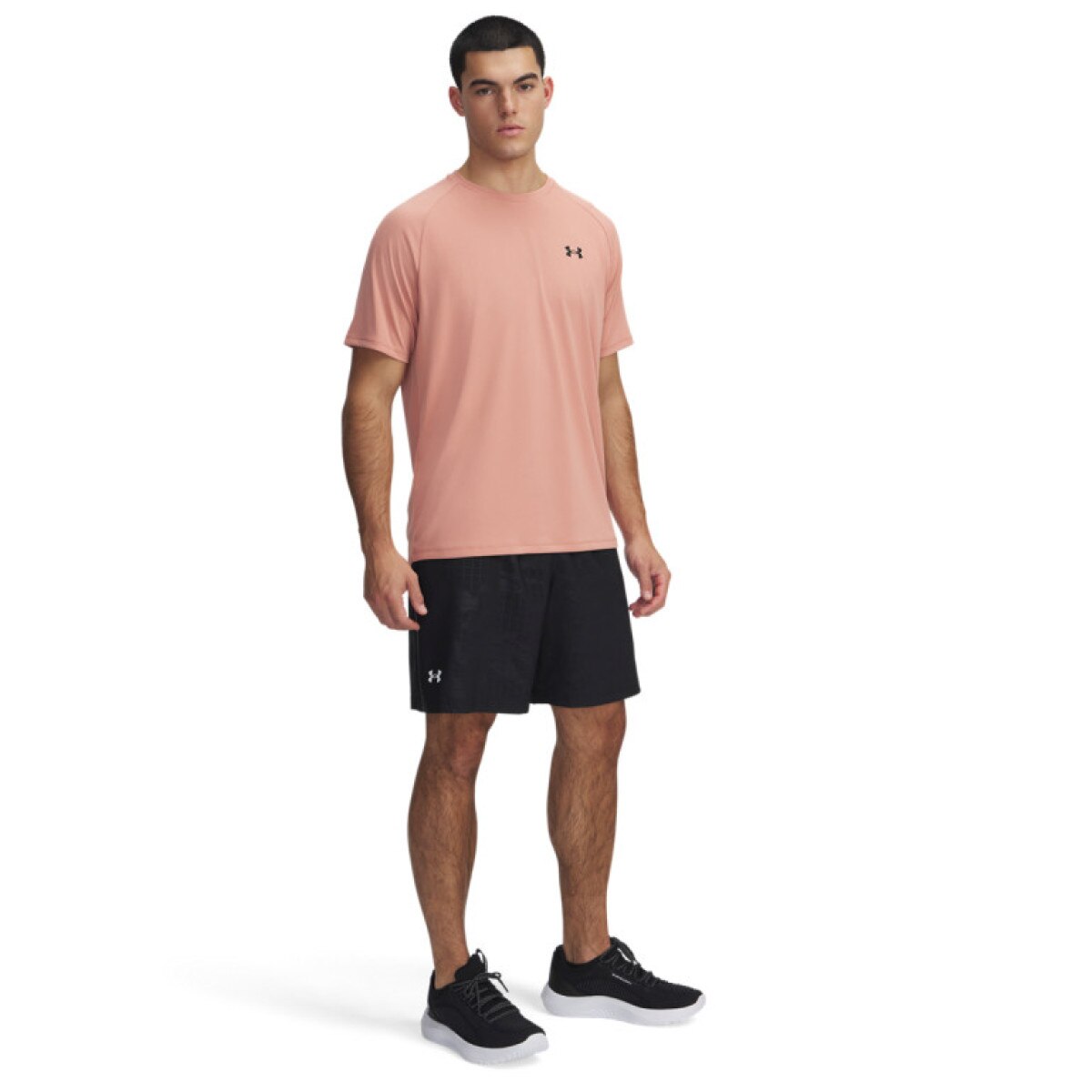 Męskie spodenki treningowe Under Armour UA Tech Woven Emboss Short - czarne