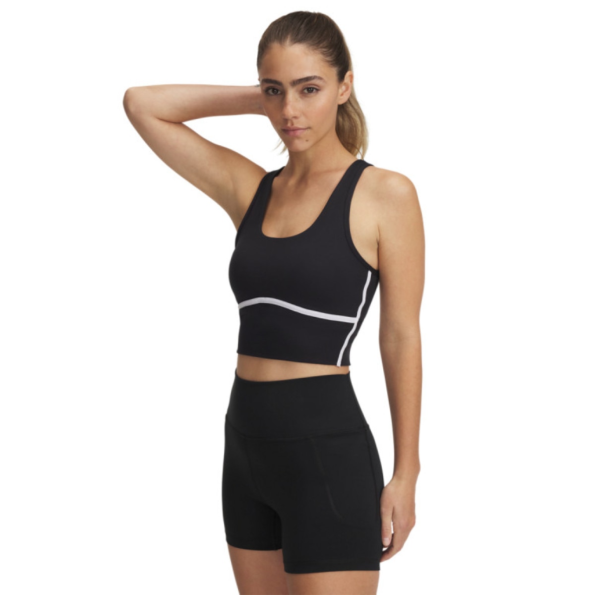 Damski top treningowy Under Armour Meridian Piped Crop Tank - czarny