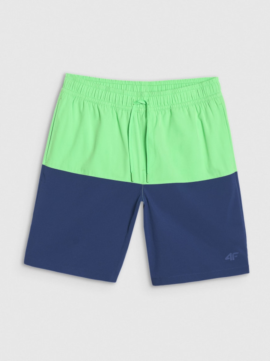 Męskie spodenki plażowe 4F 4FWSS25UBDSM135 - zielone