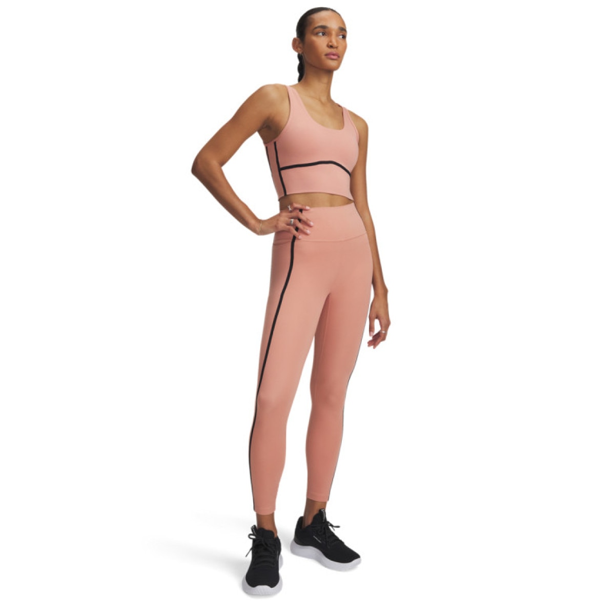 Damskie legginsy treningowe Under Armour Meridian Piped Ankle Leg - różowe