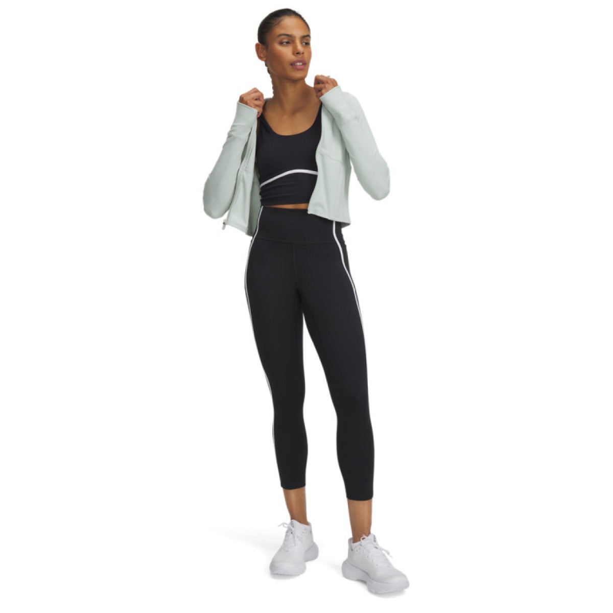 Damskie legginsy treningowe Under Armour Meridian Piped Ankle Leg - czarne